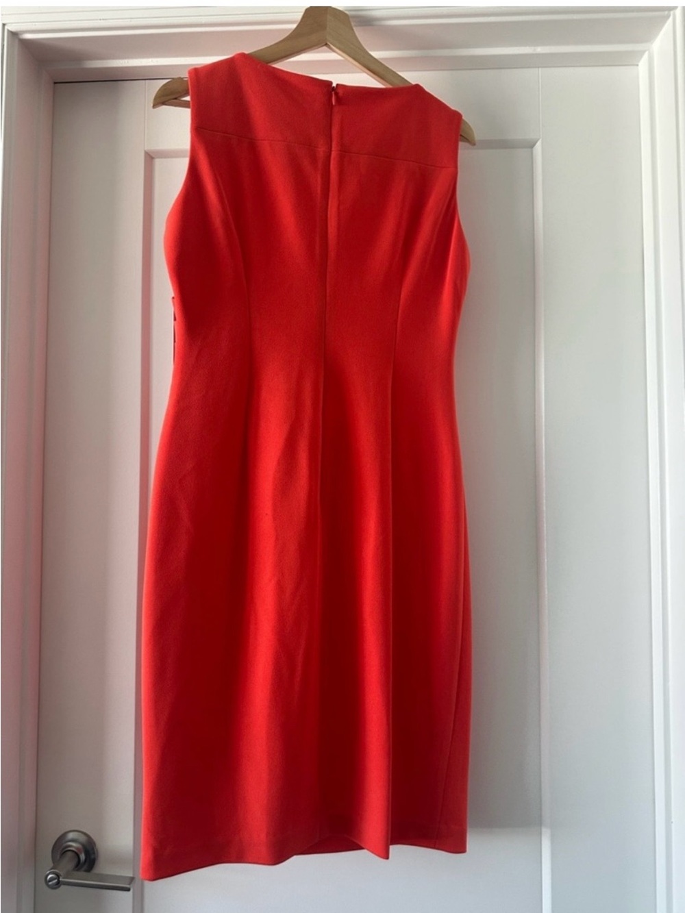 🧡 NWT! Orange CALVIN KLEIN Starburst Sheath Dress - Size 12 - Picture 4 of 8